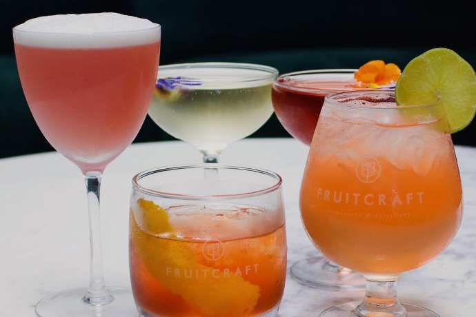 Crafted cocktail selection at FruitCraft San Diego