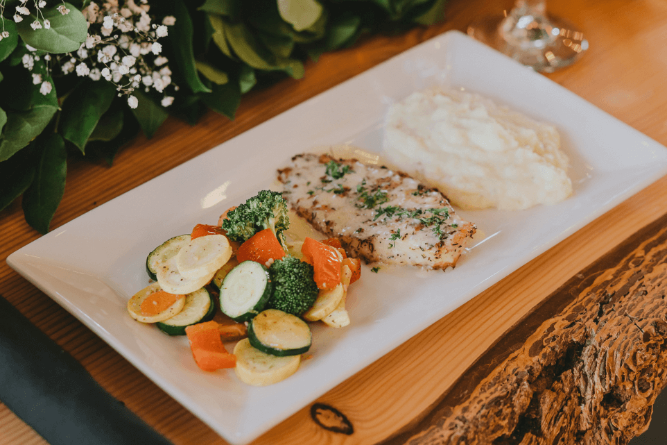 Chicken thyme main course served at FruitCraft