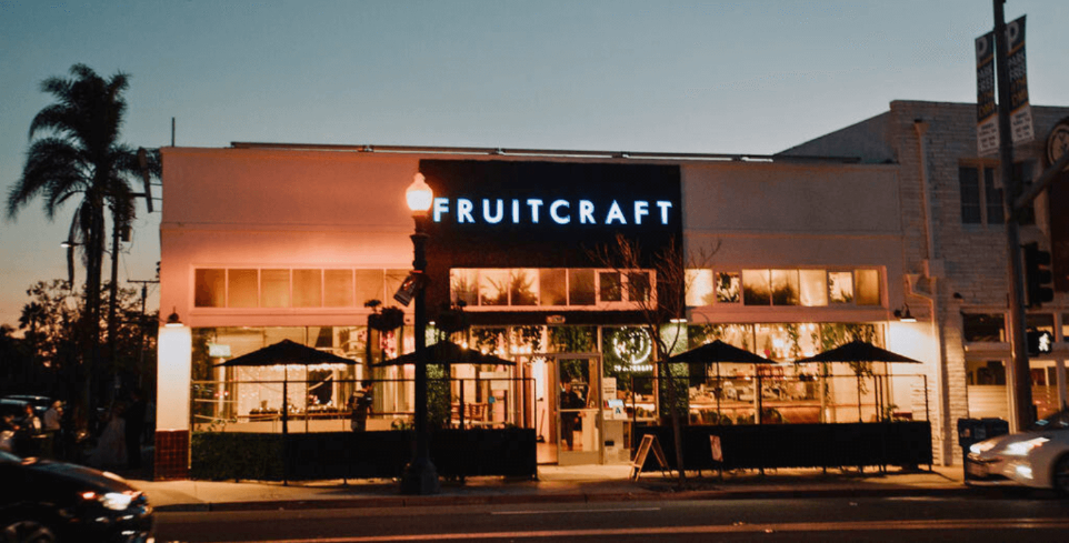 Exterior facade of FruitCraft venue in San Diego